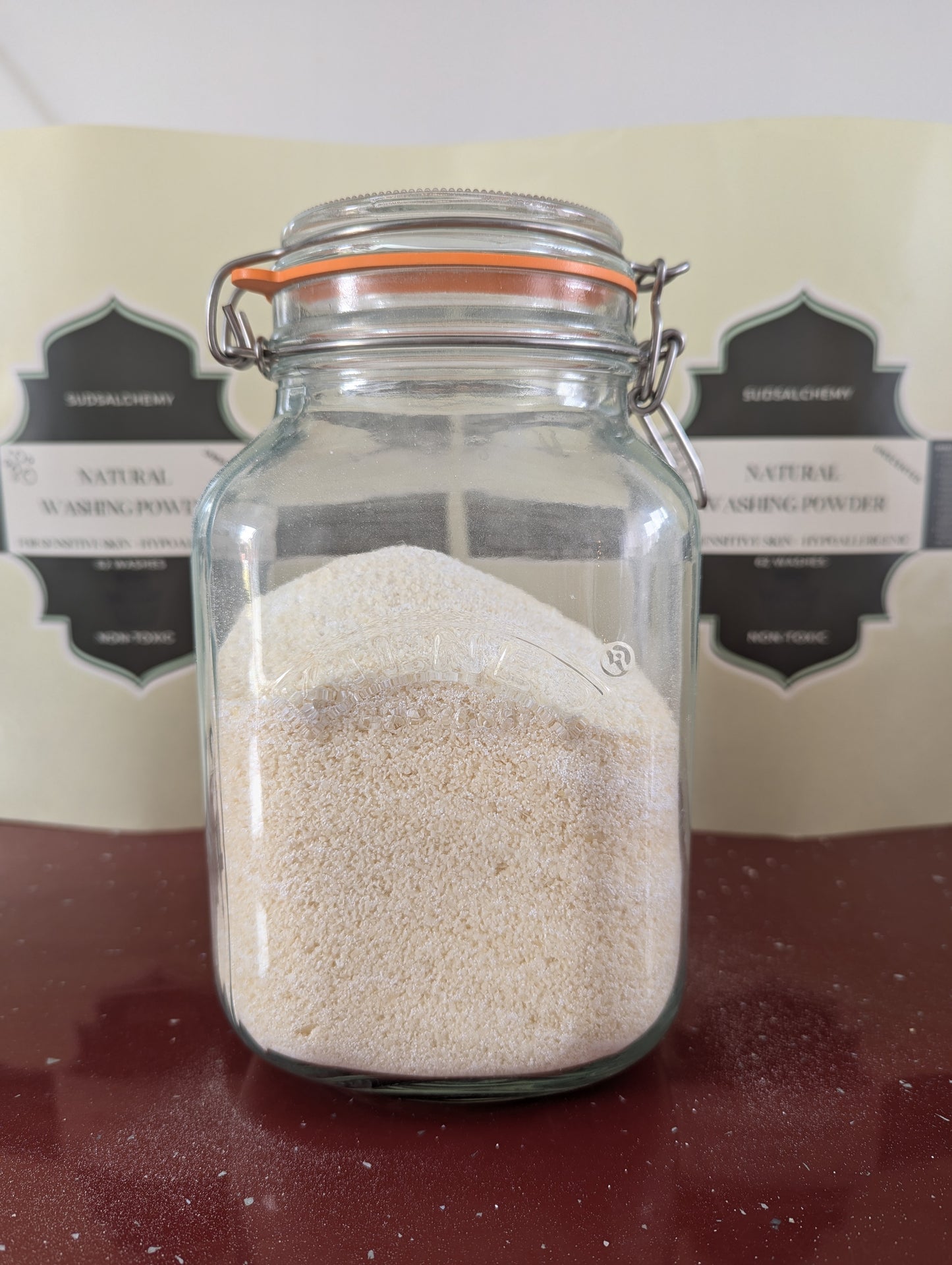 SudsAlchemy Natural Washing Powder - 62 washes, Non-Toxic, Eco Friendly, For Sensitive Skin - HYPOALLERGENIC